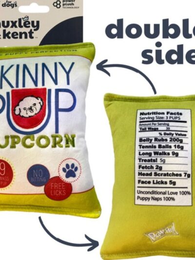 H&K Power Plush Dog Skinny Pup Small Squeak Crinkle