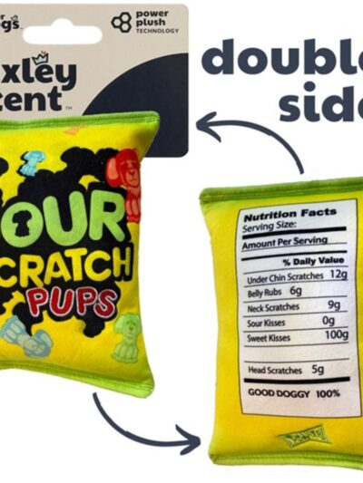 H&K Power Plush Dog Sour Scratch Small Squeak Crinkle