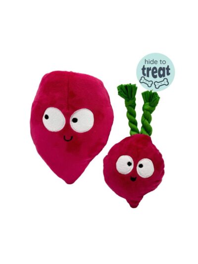 H&K Pop 'N Fetch D Beet Small Plush Squeak Crinkle