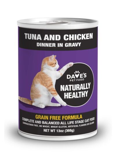 Dave'S Pet Food Cat Naturally Healthy Grain Free Tuna Chicken 12/13Oz