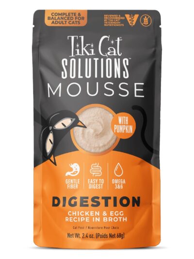Tiki Pet Cat Solutions Mousse Digestion 2.4oz. (Case of 12)