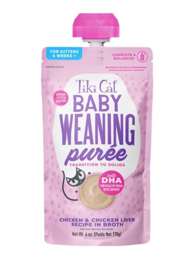 Tiki Pet Cat Puree Kitten Weaning Chicken 6oz. (Case of 6)