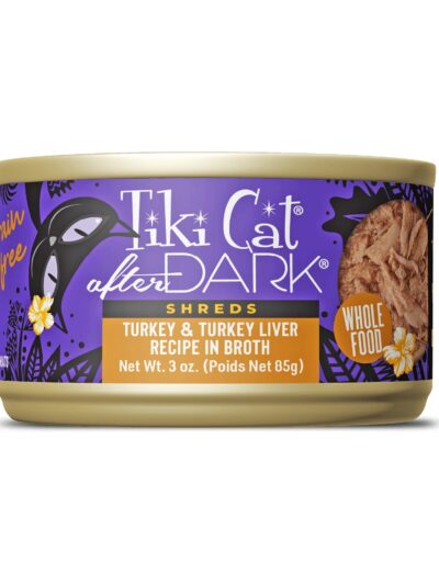 Tiki Pet Cat After Dark Shreds Turkey & Turkey Liver 3oz. (Case of 12)