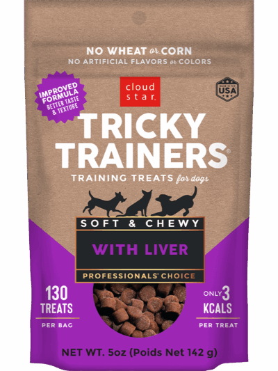 Cloud Star Chewy Tricky Trainers Liver Flavor Dog Treats; 5oz. Bag