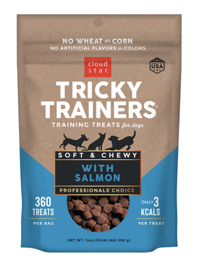 Cloud Star Chewy Tricky Trainers Salmon Flavor Dog Treats; 14oz. Bag