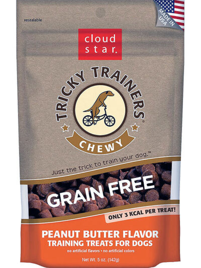 Cloud Star Dog Tricky Trainer Grain Free Chewy Peanut Butter 5oz.