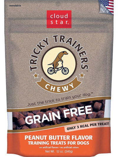 Cloud Star Dog Tricky Trainer Grain Free Chewy Peanut Butter 12oz.