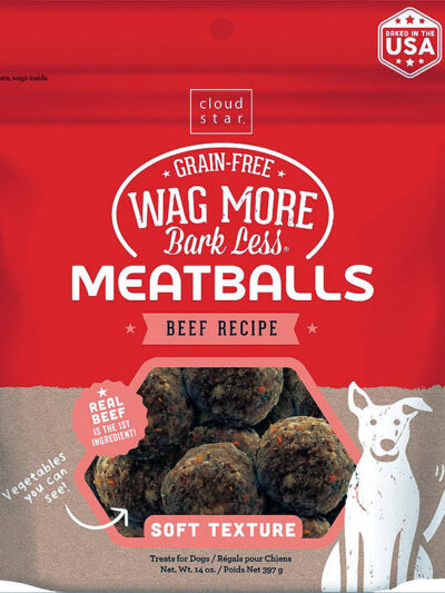 Cloud Star Wagmore Dog Meatball Grain Free Beef 14Oz