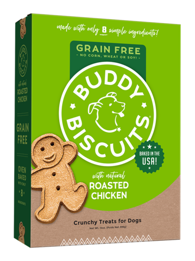 Cloud Star Grain-Free Oven Baked Buddy Biscuits With Rotisserie Chicken Dog Treats 14oz. Box