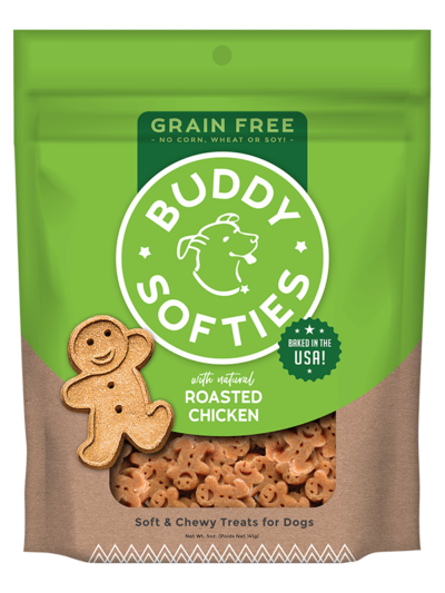 Cloud Star Grain-Free Soft and Chewy Buddy Biscuits With Rotisserie Chicken Dog Treats; 5oz. Bag