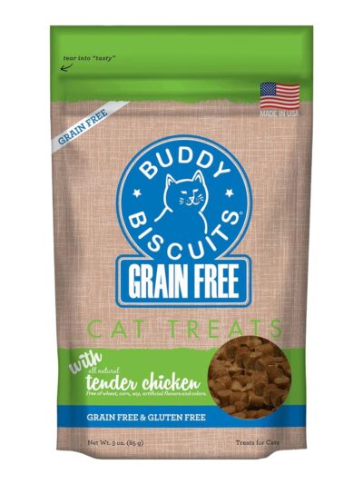 Cloud Star Grain-Free Buddy Biscuits With Tender Chicken Cat Treats; 3oz. Bag