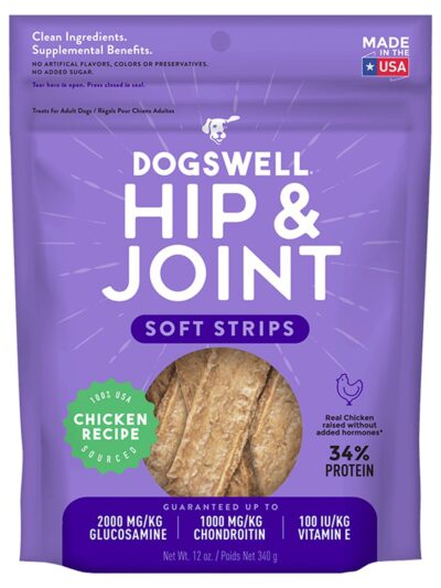 Dogswell Hip & Joint Grain-free Soft Strips Dog Treat Chicken 1ea/12 oz