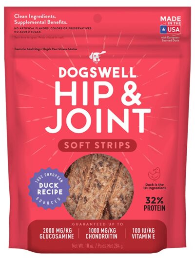 Dogswell Hip & Joint Grain-free Soft Strips Dog Treat Duck 1ea/10 oz