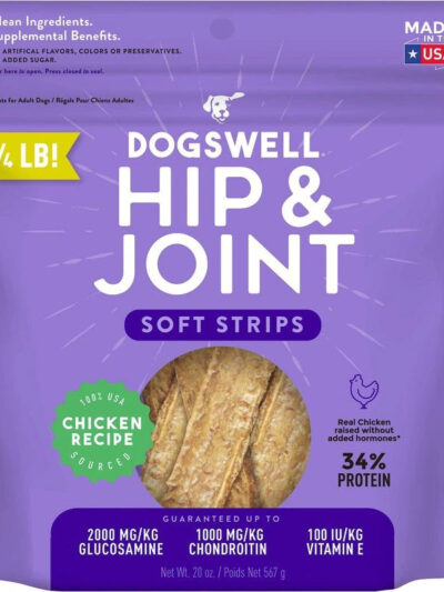 Dogswell Hip & Joint Grain-free Soft Strips Dog Treat Chicken 1ea/20 oz