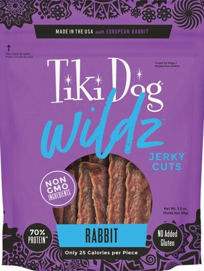 Tiki Pet Dog Wildz Jerky Grain Free Rabbit 3.5oz.