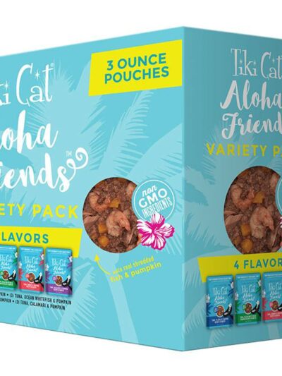 Tiki Pets Cat Aloha Friends 3oz. Pouch Variety Pack (Case of 12)