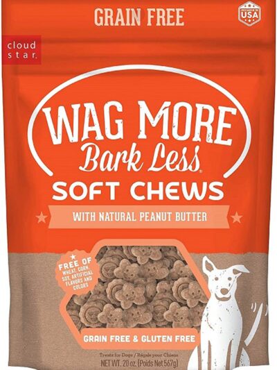 Cloud Star Wagmore Dog Grain Free Soft and Chewy Peanut Butter 20Oz