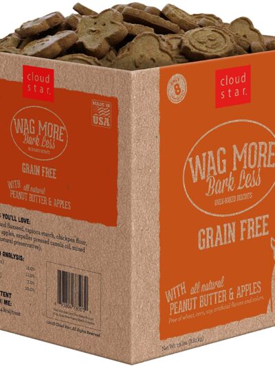 Cloudstar WAGMORE DOG OVEN BAKED GRAIN FREE PEANUT BUTTER and APPLE 19LB