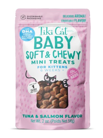 Tiki Pet Cat Soft Chewy Kitten Tuna & Salmon 2oz. (Case of 8)
