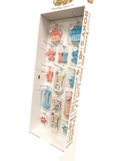 Bosco & Roxy's Dog Birthday Cookies Shipper - 132 Piece Display