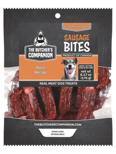 Butcher's Companion Dog Pork Sausage Bites 6.17oz.