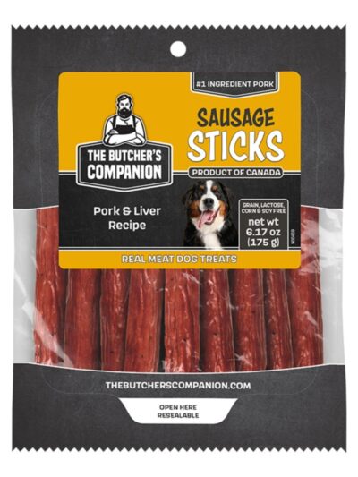 Butcher's Companion Dog Pork & Liver Sausage Sticks 6.17oz.