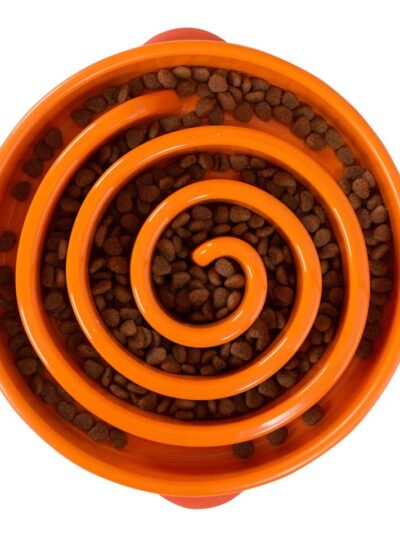 Outward Hound Fun Feeder Slo-Dog Bowl Orange 1ea/LG