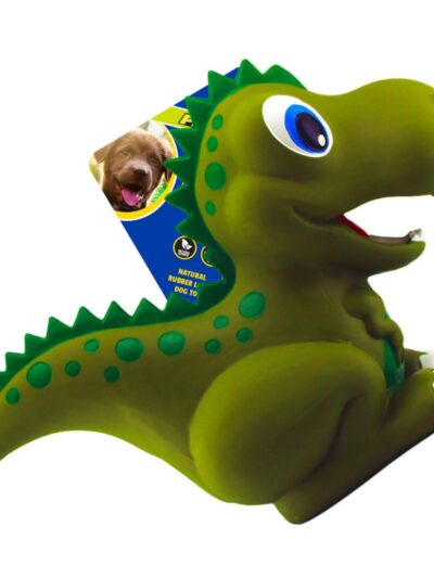 Petsport USA NaturFlex Dinosaur Latex Dog Toy TRex, 1ea/9 in, Large