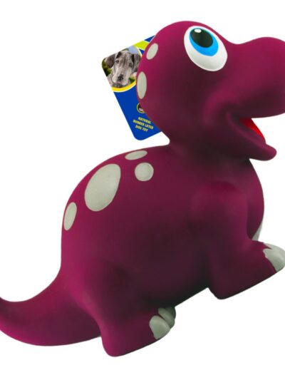 Petsport USA NaturFlex Dinosaur Latex Dog Toy Brontosaurus, 1ea/12 in, Jumbo