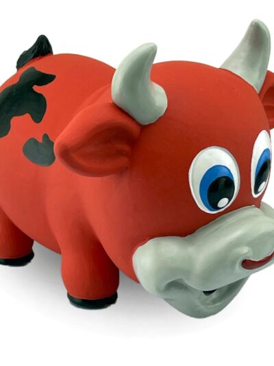 Petsport USA NaturFlex Natural Latex Rubber Dog Toy Bull, 1ea/12 in, Jumbo