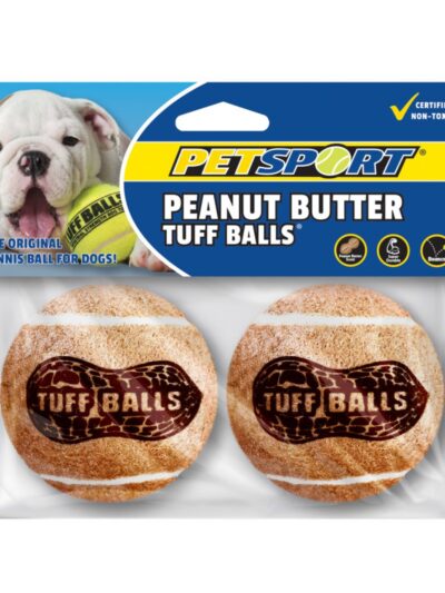Petsport USA Peanut Butter Balls Dog toy Brown 1ea/2 pk, 2.5 in