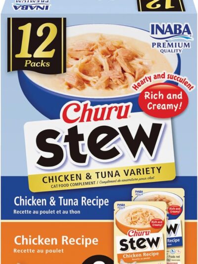 Inaba Churu Stew Variety Pack Chicken/Tuna 16.8oz. 12 Pk