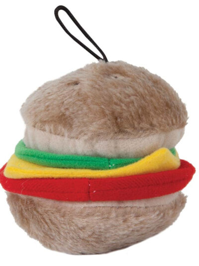 Aspen Hamburger with Squeakers Small Dog & Puppy Toy Multi-Color 1ea/MD
