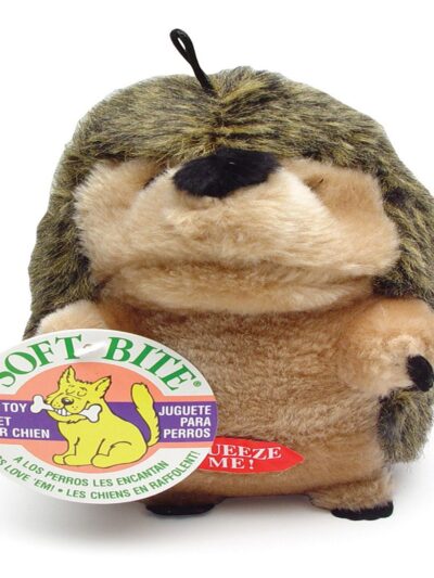 Booda Grunting Plush Dog Toy Hedgehog Multi-Color 1ea/MD