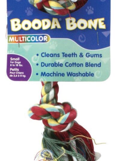 Booda 2-Knot Rope Bone Dog Toy Multi-Color 1ea/SM