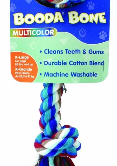 Booda 2-Knot Rope Bone Dog Toy Multi-Color 1ea/XL