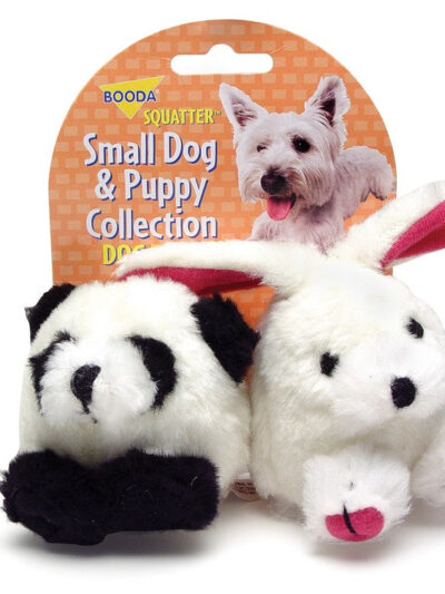 Booda Squatter Panda/Rabbit Small Dog & Puppy Toy Multi-Color 1ea/SM, 2 pk