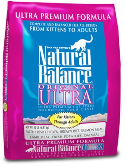 Natural Balance Pet Foods Original Ultra Broth Coated Dry Cat Food Chicken Meal & Salmon Meal 15lb