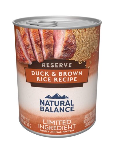 Natural Balance Pet Foods Limited Ingredient Reserve Canned Dog Food Duck & Brown Rice 13oz