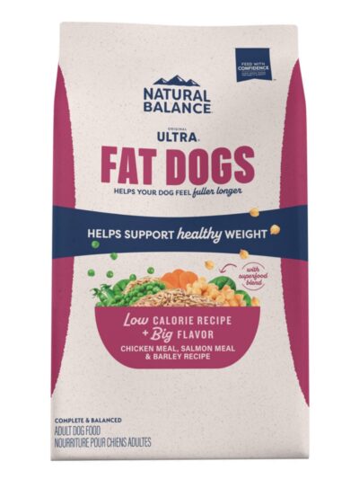 Natural Balance Pet Foods Original Ultra Fat Dogs Dry Dog Food Chicken Meal, Salmon Meal & Barley 4lb