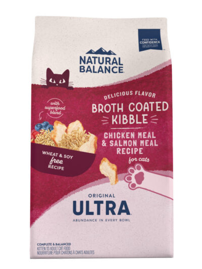 Natural Balance Pet Foods Original Ultra Broth Coated Dry Cat Food Chicken & Salmon 6lb