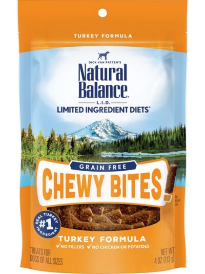 Natural Balance Pet Foods L.I.D Grain Free Chewy Bites! Dog Treats Turkey 1ea/4 oz