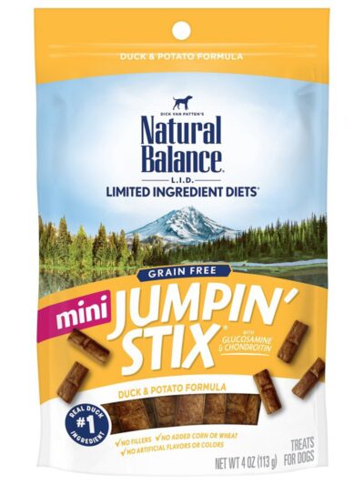 Natural Balance Pet Foods Rewards Jumpin' Stix Soft & Meaty Dog Treats Mini Duck 1ea/4 oz