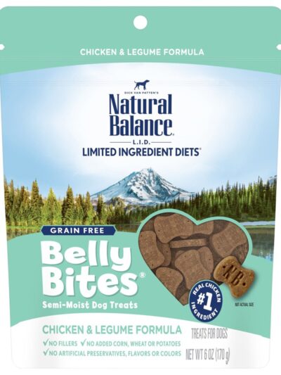 Natural Balance Pet Foods Belly Bites Dog Treats Chicken & Legume 1ea/6 oz