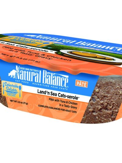 Natural Balance Pet Foods Delectable Delights Wet Cat Food Land 'n Sea Cat-serole Pate 12ea/2.5 oz