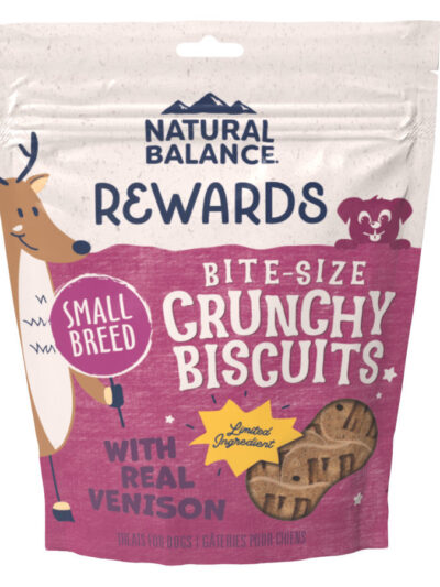 Natural Balance Pet Foods Rewards Bite-Size Crunchy Biscuits Small Breed Dog Treats Venison & Sweet Potato 1ea/8 oz