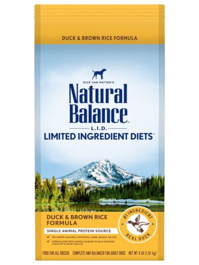 Natural Balance Pet Foods Limited Ingredient Reserve Dry Dog Food Duck & Brown Rice 4lb
