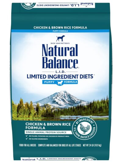 Natural Balance Pet Foods Limited Ingredient Puppy Dry Dog Food Chicken & Brown Rice 24lb