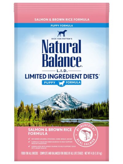 Natural Balance Pet Foods Limited Ingredient Puppy Dry Dog Food Salmon & Brown Rice 4lb