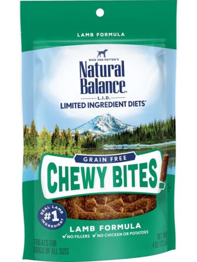 Natural Balance Pet Foods L.I.D Grain Free Chewy Bites! Dog Treats Lamb 1ea/4 oz